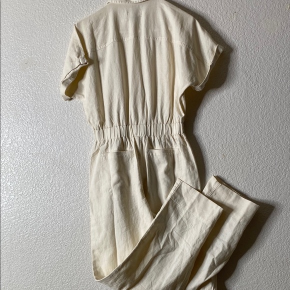 Universal Thread Cream Wide Leg Jumpsuit - Picture 7 of 10